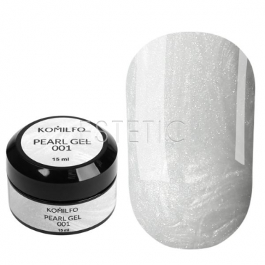 Гель для ногтей Komilfo Pearl Gel 001 молочный жемчужный, 15 мл