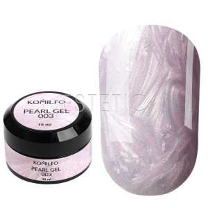 Гель для нігтів Komilfo Pearl Gel 003 ніжно-рожевий холодний перлинний, 15 мл