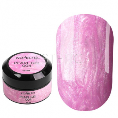 Гель для ногтей Komilfo Pearl Gel 004 розовый жемчужный, 15 мл