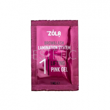 Состав для ламинирования бровей и ресниц ZOLA Color Lab 01 Lifting Pink Gel саше,1 мл