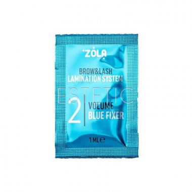 Складник для ламінування брів та вій ZOLA Color Lab 02 Volume Blue Fixer саше,1 мл