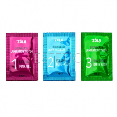 Набор для ламинирования ZOLA Color Lab Step 1, 2, 3 в саше, 3 x 1 мл