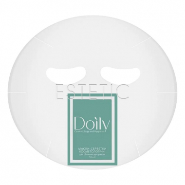 Маска-серветка косметологічна для обличчя Doily, спанлейс, 50 шт в уп
