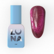 Гель-лак LUNA Color №254 Cat Eye котяче око вітражний вишнево-фіолетовий, 13 мл