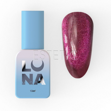 Гель-лак LUNA Color №254 Cat Eye котяче око вітражний вишнево-фіолетовий, 13 мл