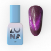 Гель-лак LUNA Color №256 Cat Eye котяче око вітражний марсала-фіолетовий, 13 мл