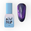 Гель-лак LUNA Color №257 Cat Eye котяче око вітражний синьо-фіолетовий, 13 мл