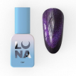 Гель-лак LUNA Color №258 Cat Eye котяче око вітражний темно-фіолетовий, 13 мл