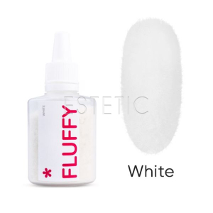 Бархатная пудра для ногтей Easy Fluffy White белая, 3 г