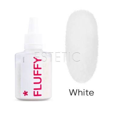 Бархатная пудра для ногтей Easy Fluffy White белая, 3 г