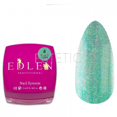 Паста для дизайна ногтей Edlen Twinkle paste 4 жемчужная бирюзовая, 5 мл
