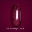 Гель-лак Dark gel polish Night Cat 08 светоотражающий вишневый, 6 мл