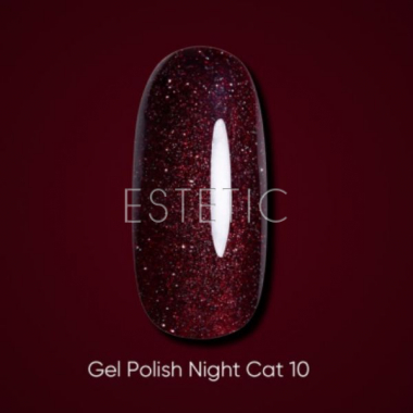 Гель-лак Dark gel polish Night Cat 10 світловідбиваючий марсала, 6 мл