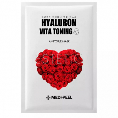 Тканевая маска Medi Peel Hyaluron Vita Toning Ampoule mask тонизирующая, 25 мл