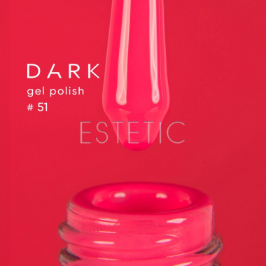 Гель-лак Dark gel polish 51 яркий насыщенный коралловый, 6 мл