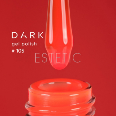 Гель-лак Dark gel polish 105 красно-оранжевый неоновый, 6 мл