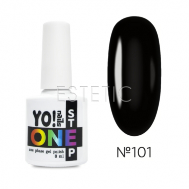 Однофазный гель-лак YO! Nails One Step 101 черный, 8 мл