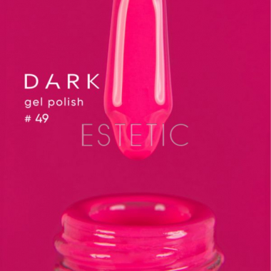 Гель-лак Dark gel polish  49 насыщенный неоновый ярко-розовый, 6 мл