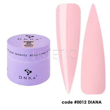 Гель DNKa Builder Gel #0012 Diana пастельний ніжний пудрово-рожевий, 15 мл