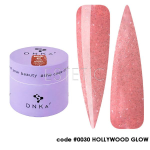 Гель DNKa Builder Gel #0030 Hollywood Glow светоотражающий натурально-розовый,15 мл