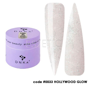 Гель DNKa Builder Gel #0033 Hollywood Glow светоотражающий молочный приглушенный, 15 мл