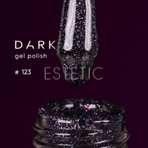 Гель-лак Dark gel polish 123 Cosmos сине-фиолетовый с голографическими блесточками, 6 мл