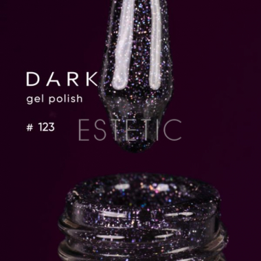 Гель-лак Dark gel polish 123 Cosmos сине-фиолетовый с голографическими блесточками, 6 мл