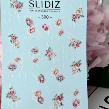Cлайдери для нігтів SLIDIZ 300 на водній основі, троянди