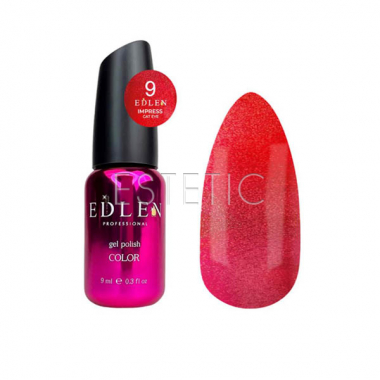 Гель-лак Edlen Impress cat eye 9, 9 мл хрустальный кошачий глаз