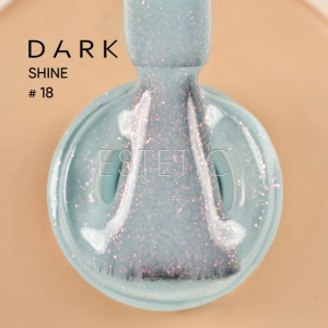 База DARK PRO base Shine 18 тиффани с розовым микроблеском, 15 мл
