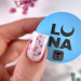 Фото 2 - Гель для ногтей Lunamoon Flower Gel №1 молочный гель с темно-розовыми сухоцветами, 15 мл