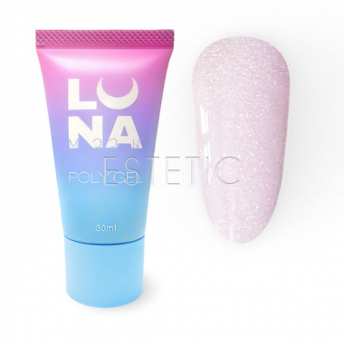 Полигель для наращивания Lunamoon Poly Gel 14 блестящий молочно-розовый, 30 мл