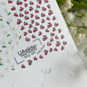 UA Slider Слайдеры без лишней пленки gold NCg 054 лунки, френч, вишни, ромашки