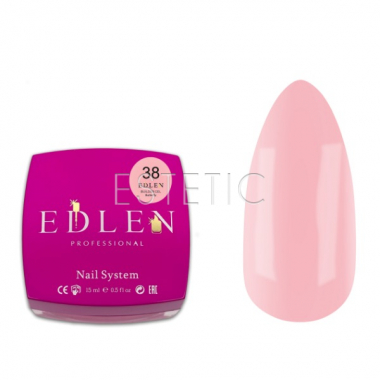 Гель для наращивания EDLEN Builder gel №38 Butterfly светлый натурально-розовый,15 мл