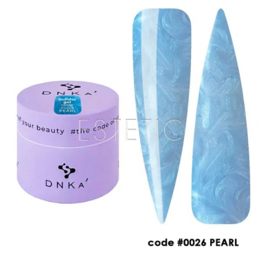 Гель DNKa Builder Gel #0026 Pearl ніжно-блакитна перлина, 15 мл