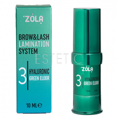 Состав для ламинирования ресниц и бровей ZOLA Color Lab 03 Hyaluronic Green Elixir, 10 мл