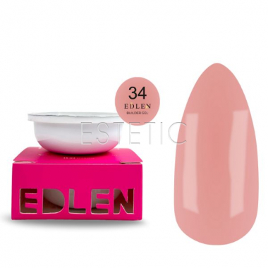 Гель для ногтей EDLEN Builder gel 34 Office, сменный картридж, 30 мл