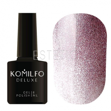 Гель-лак Komilfo 9D Cat's eye Nude №004 (темно-сиреневый, магнитный), 8 мл