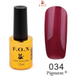 Гель-лак F.O.X Pigment №034 (винный с шиммером), 12 мл