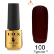 Гель-лак F.O.X Pigment №100 (темный винный, эмаль), 6 мл