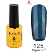 Гель-лак F.O.X Pigment №125 (зеленувато-синій з мікроблиском), 12 мл