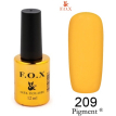 Гель-лак F.O.X Pigment №209 (мандариновий, емаль), 12 мл