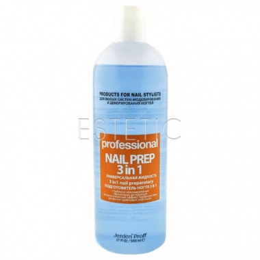Jerden Proff Nail Prep 3-in-1 - Підготовлювач нігтя 3в1, 500 мл