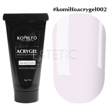 Акрил-гель Komilfo Acryl Gel №002 Milky White (молочно-білий), 30 г