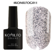 Гель-лак Komilfo DeLuxe Series №G011 (белое золото с блестками), 8 мл