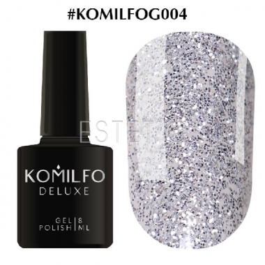 Гель-лак Komilfo DeLuxe Series №G004 (насыщенные серебристые блестки), 8 мл