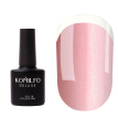Komilfo KC Glitter Rubber French Base KC001 - Каучуковая френч-база (светло-розовый с золотым микроблеском),  8 мл