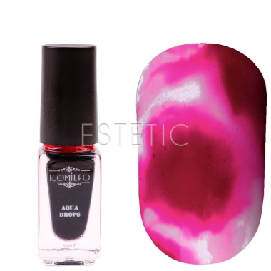 Komilfo Aqua Drops №006 Dark Pink - Акварельные капли (темно-розовый), 5 мл