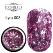 Кольоровий гель з блискітками Komilfo Star Gel №003 Lyra (рожево-бузковий), 5 мл