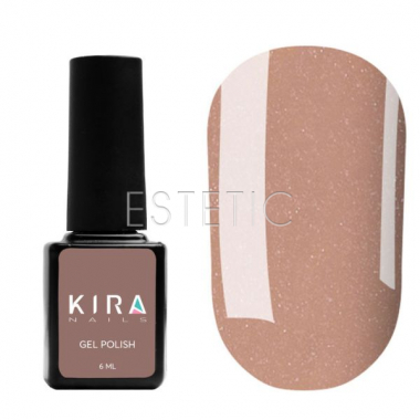 Гель-лак Kira Nails №071 (бежево-коричневий із золотим мікроблиском), 6 мл